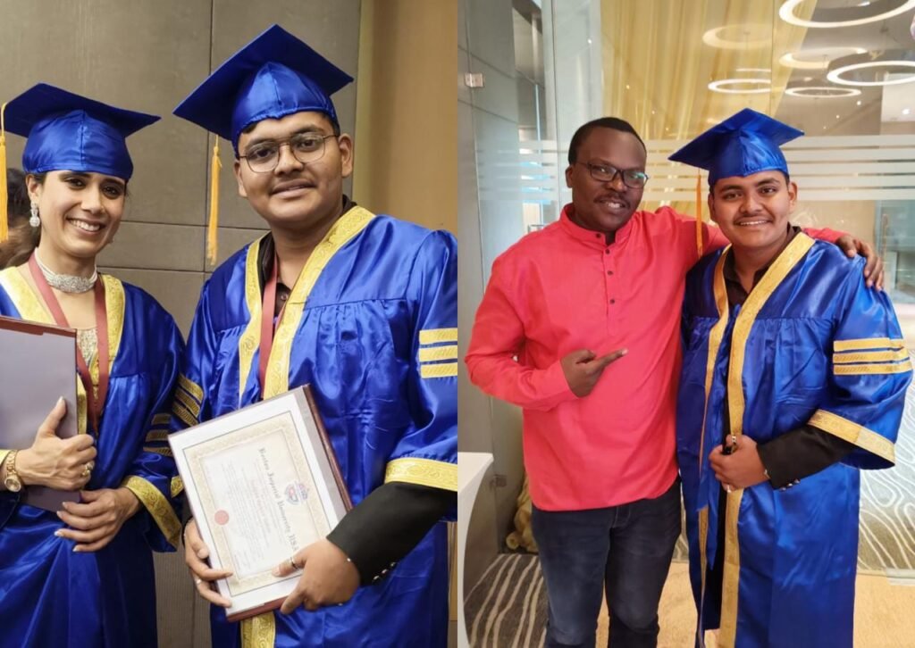 Sudipta Ranjan Sahoo a boy from western odisha recently received Honorary Doctorate/ Honoris Causa D.Litt in Business Management & Entrepreneurship