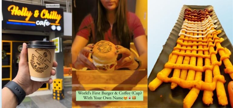 Helly & chilly launched World’s first Burger and Coffee cup with customer own name without ink